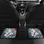 Punk Unicorn Print Front and Back Car Floor Mats