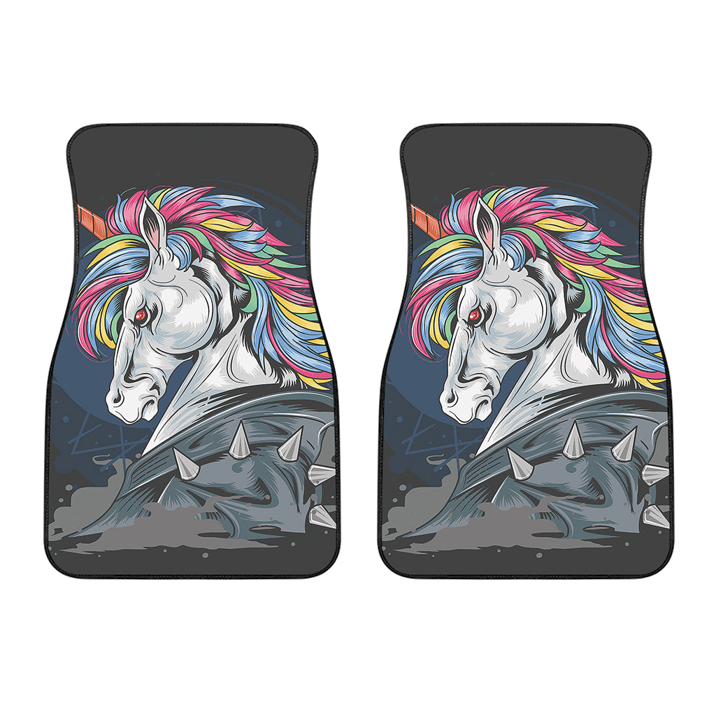 Punk Unicorn Print Front Car Floor Mats