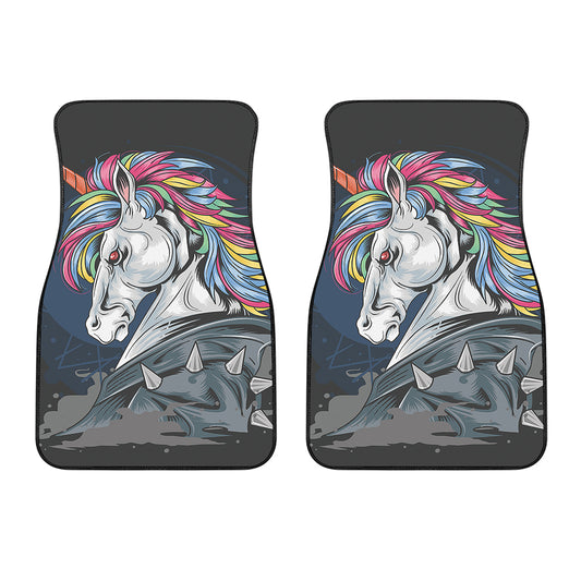 Punk Unicorn Print Front Car Floor Mats