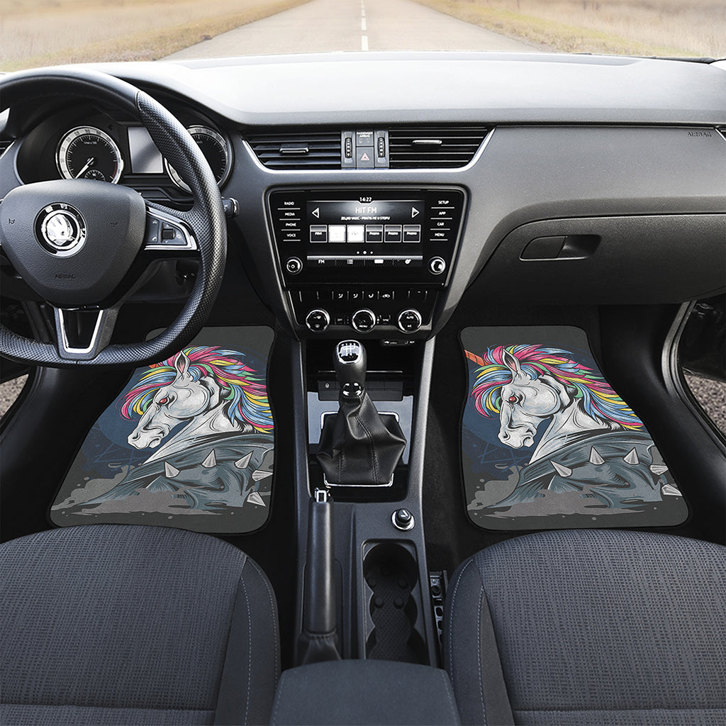 Punk Unicorn Print Front Car Floor Mats