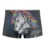 Punk Unicorn Print Men's Boxer Briefs