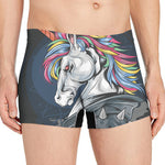 Punk Unicorn Print Men's Boxer Briefs