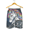 Punk Unicorn Print Men's Shorts