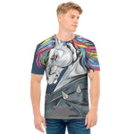 Punk Unicorn Print Men's T-Shirt