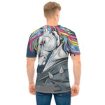 Punk Unicorn Print Men's T-Shirt