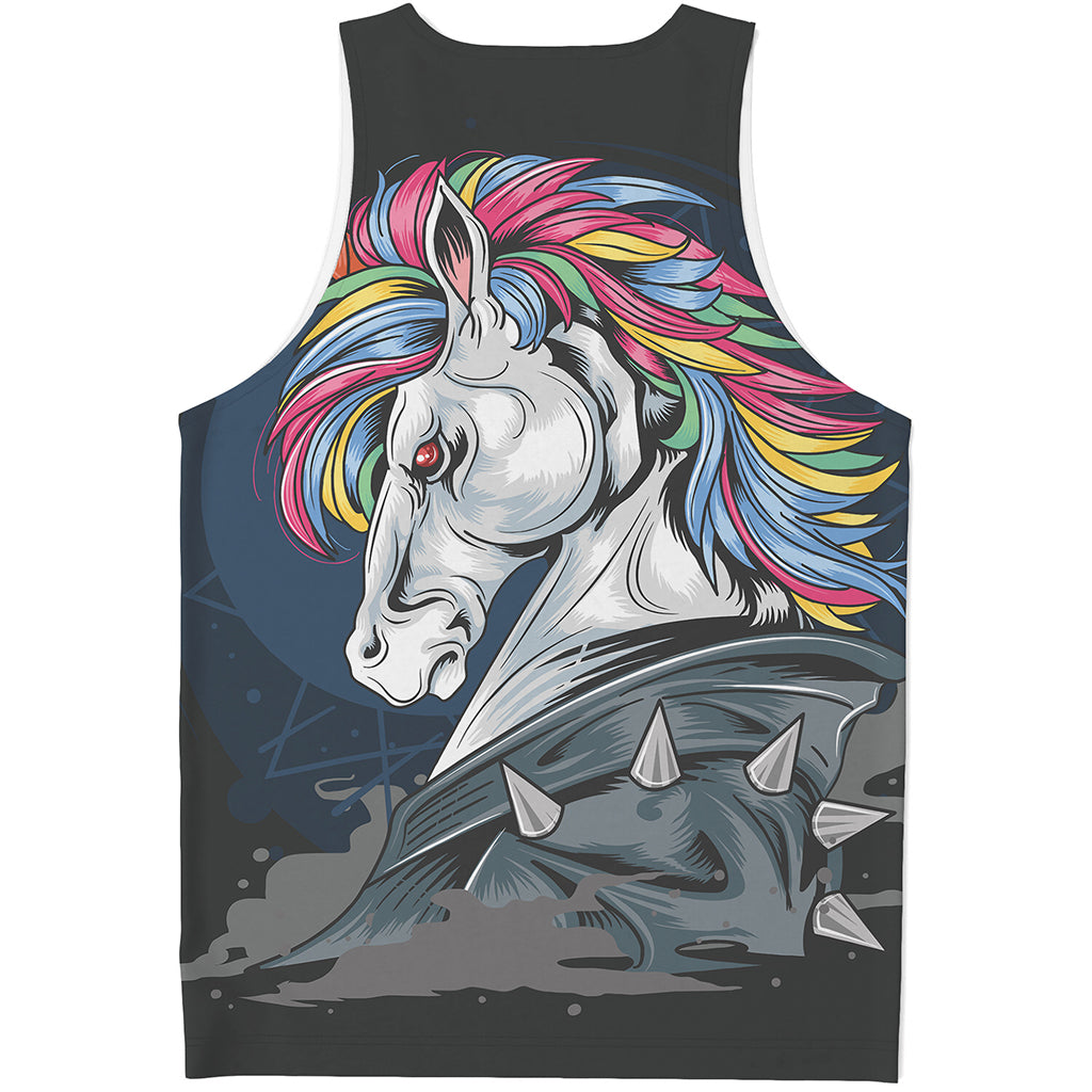 Punk Unicorn Print Men's Tank Top