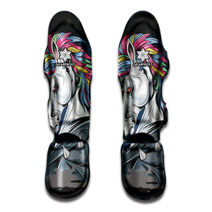 Punk Unicorn Print Muay Thai Shin Guard