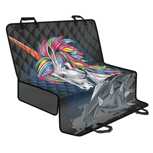 Punk Unicorn Print Pet Car Back Seat Cover