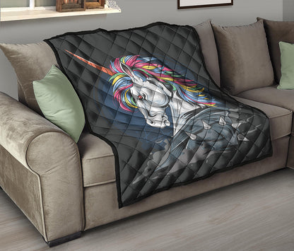 Punk Unicorn Print Quilt