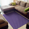 Purple Alien Face Pattern Print Area Rug