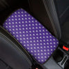 Purple Alien Face Pattern Print Car Center Console Cover