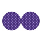 Purple Alien Face Pattern Print Car Coasters