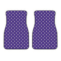 Purple Alien Face Pattern Print Front Car Floor Mats