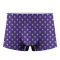 Purple Alien Face Pattern Print Men's Boxer Briefs