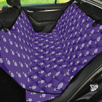 Purple Alien Face Pattern Print Pet Car Back Seat Cover