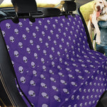 Purple Alien Face Pattern Print Pet Car Back Seat Cover