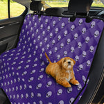 Purple Alien Face Pattern Print Pet Car Back Seat Cover