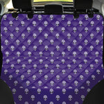 Purple Alien Face Pattern Print Pet Car Back Seat Cover