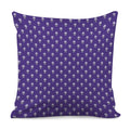 Purple Alien Face Pattern Print Pillow Cover