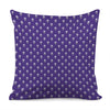 Purple Alien Face Pattern Print Pillow Cover