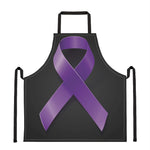 Purple All Cancer Awareness Ribbon Print Apron