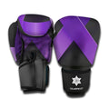 Purple All Cancer Awareness Ribbon Print Boxing Gloves