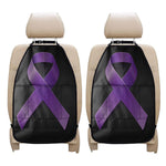 Purple All Cancer Awareness Ribbon Print Car Seat Organizers