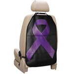 Purple All Cancer Awareness Ribbon Print Car Seat Organizers