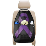 Purple All Cancer Awareness Ribbon Print Car Seat Organizers