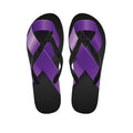 Purple All Cancer Awareness Ribbon Print Flip Flops