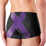 Purple All Cancer Awareness Ribbon Print Men's Boxer Briefs