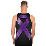 Purple All Cancer Awareness Ribbon Print Men's Tank Top