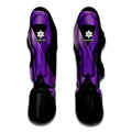 Purple All Cancer Awareness Ribbon Print Muay Thai Shin Guards