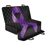 Purple All Cancer Awareness Ribbon Print Pet Car Back Seat Cover