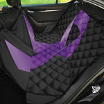Purple All Cancer Awareness Ribbon Print Pet Car Back Seat Cover