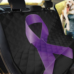Purple All Cancer Awareness Ribbon Print Pet Car Back Seat Cover