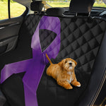 Purple All Cancer Awareness Ribbon Print Pet Car Back Seat Cover