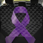 Purple All Cancer Awareness Ribbon Print Pet Car Back Seat Cover