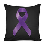 Purple All Cancer Awareness Ribbon Print Pillow Cover