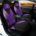 Purple All Cancer Awareness Ribbon Print Universal Fit Car Seat Covers