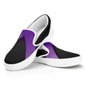 Purple All Cancer Awareness Ribbon Print White Slip On Sneakers