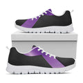 Purple All Cancer Awareness Ribbon Print White Running Shoes