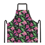 Purple Alstroemeria Pattern Print Apron