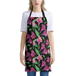 Purple Alstroemeria Pattern Print Apron