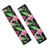 Purple Alstroemeria Pattern Print Car Seat Belt Covers