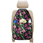 Purple Alstroemeria Pattern Print Car Seat Organizers