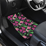 Purple Alstroemeria Pattern Print Front Car Floor Mats