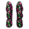 Purple Alstroemeria Pattern Print Muay Thai Shin Guard