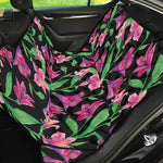 Purple Alstroemeria Pattern Print Pet Car Back Seat Cover