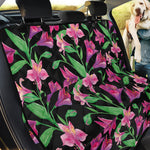 Purple Alstroemeria Pattern Print Pet Car Back Seat Cover